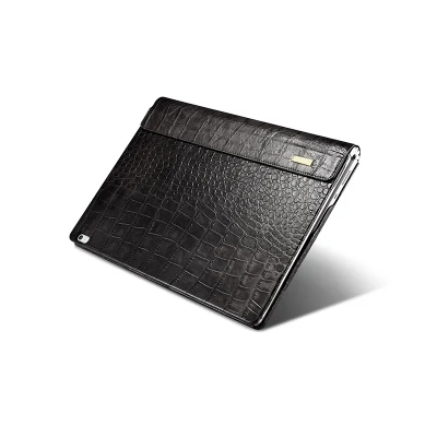 New Design High Quality Good Price Black Crocodile Grain Leather Mircosoft Surface Book 2 Tablet Case