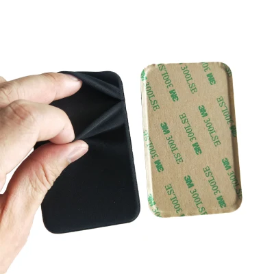 Factory Direct Sales Hijab Mobile Phone Card Sleeve High Elastic Cloth Self-Adhesive Mobile Phone Card Sleeve Can Print Logo