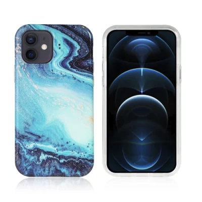 IMD Marble Protective Cell Phone Case for iPhone 11 12