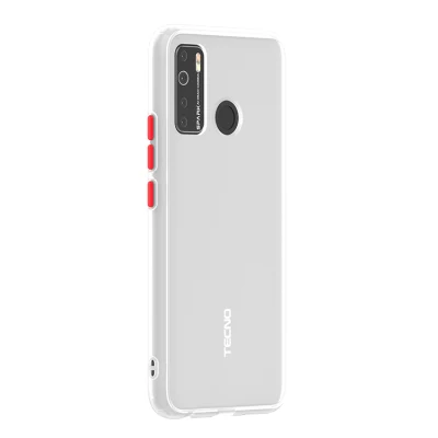 New Shockproof Translucent Matte TPU+PC Phone Case for Tecno Camon 15