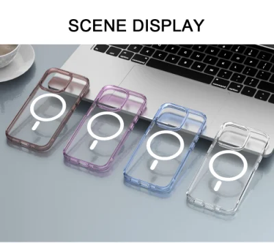 Best Quality Magnetic Case for iPhone 14 Compatible with Magsafe Wireless Charging, Shockproof Clear Phone Case, Anti-Scratch Clear Back, Cell Phone Case,